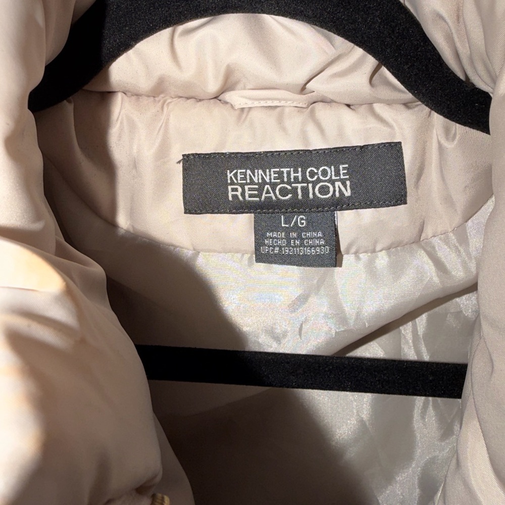 NWOT‼️Kenneth Cole Reaction Beige Puffer Jacket - Picture 3 of 4